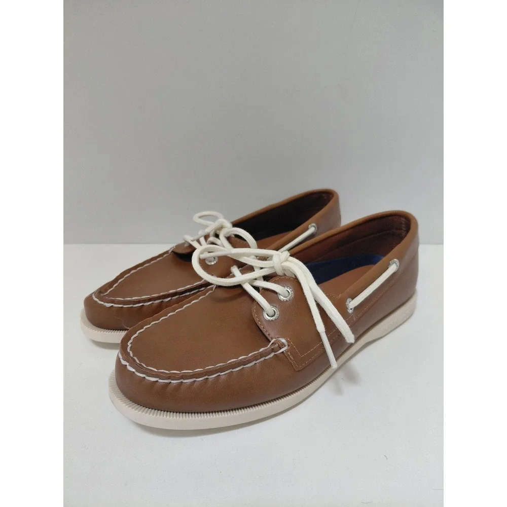Sperry Top-Sider Lunaboat WM‎ Tan Brown Boat Shoes Mens 7.5 Nautical Loafers